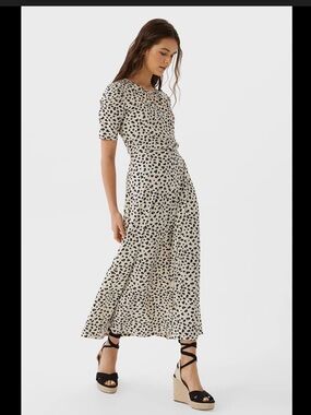 Stradivarius printed midi dress